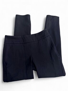 Black Slim-Fit Trousers/ Pants